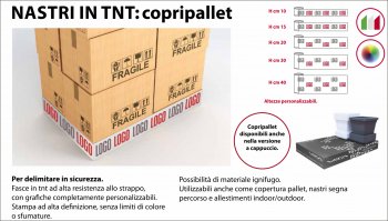 Nastri TNT Altezza cm. 10. copripallet