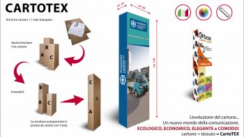 Cartotex cm. 50x22x176h. Pack 2 pz. Disponibile anche versione altezza cm. 160