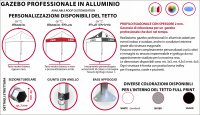 Gazebo Basic alluminio professionale in alluminio m. 3x3